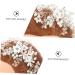 Angoily Flower Rhinestone Hair Comb Floral Headpiece Floral Hair Clip Wedding Hair Accessories Women Hair Headdress Creative Hair Comb Zinc Alloy Pearl White Korean Version Bride - Buy Online on GoSupps.com