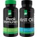 Daiwa Peak Immune 4 - Natural Immune System Booster + Daiwa Krill Oil Omega 3 Krill Oil Capsules