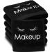 13 x 13 Inch Makeup Washcloths Reusable Makeup Remover Cloths Facial Cleansing Makeup Towels Cotton Cosmetic Soft Towel Water Absorbent Make up Cloth Face Towels for Women Skin Care  Black (6 Pcs)