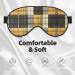 Unisex Double-Sided Plaid Sleep Mask - Yellow Gray Black | Ideal for Restful Sleep & Skin Care - Buy Online on GoSupps.com