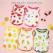 5pcs Cute Dog Shirts - Fruit Printed Summer Vests for Small Dogs & Cats | Breathable Fashion T-Shirts for Pet Parents - Buy Online on GoSupps.com
