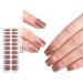 ANXPTIME Gel Nail Stickers Semi Cured Gel Nail Strips Professional Gel Nail Strips Full Wraps For Girls No Waiting Time No Nail Damage Uv Led Lamp Required Nail Decoration Bss0244