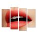islandburner GBDV-4erPx Canvas Image Cosmetics Makeup Gloss Lipstick On Lips Closeup of Beautiful Female Mouth with Red and Pink Lip Makeup Part of Face Wall Living Room Office Images