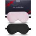 4 Pack Silk Sleep Masks in Black and Blue - Luxury Eye Mask Set - Buy Online on GoSupps.com