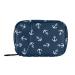 ALAZA Nautical Anchor Navy Blue Pill Box 7 Day Pill Case Travel Pill Organizer Bag with Zipper Portable Weekly Case Compact Size Vitamin Supplement Holder for Travel Family Business Camping 4.6 x 3.14 x 1.88 in Color 3