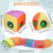 Mfsdai 3-in-1 Cat Toy Set: Tunnel, Cube, Tent | Interactive Maze Toy for Cats, Puppy, Rabbit | Foldable & Portable | Rainbow Color - Buy Online on GoSupps.com