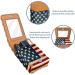 Travel Lipstick Organizer Case - Portable Makeup Bag with Mirror | Vintage American Flag Print - Buy Online on GoSupps.com