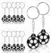 Dill out 12 pieces of football keychain mini soccer sports co -bung keychain for children football key chain football party key fans for backpacks party decorations