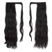 Fine Braid Ponytail Hair Extensions | Long Wavy Curly Clip-In | 60 cm Natural Black Synthetic Hair for Women - 2# - Buy Online on GoSupps.com