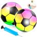 Buy 2-Pack PVC Rainbow Footballs & Inflatable Beach Balls for Kids & Adults - Perfect for Outdoor Fun & Water Play - Buy Online on GoSupps.com