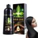 3 in 1 Hair Dye Shampoo, Natural Plant Ingredients, Black Hair Dye Shampoo, Instant Hair Color Shampoo for Women and Men, 500ml
