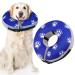 FWLWTWSS inflatable hinges of the hinge & sore throat cat protective collar dog with adjustable buckle dog collar leak protection for recovery after operations or wounds do not block the view of blue neck: 45.7cm- 63.5cm XL