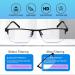 Xnourney Blue Light Blocking Glasses - Lightweight Metal Half Frame with UV Ray Filter, Spring Hinge Eyeglasses (2PCS Black) - Buy Online on GoSupps.com