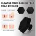 VWMYQ Silicone Face Scrubber for Men - Gentle Exfoliator Pad & Massager | Black Facial Cleansing Brush for Dead Skin Removal - Buy Online on GoSupps.com