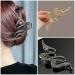 Souarts Butterfly Flowers Hair Clip - Non-Slip Metal Clips for Girls & Women | Gold Rhinestone Pearls - Stylish Hair Claw Accessories - Buy Online on GoSupps.com