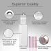 Alledomain 10Pcs 10ml Essential Oil Roller Bottles Refillable Transparent Glass Roll on Bottles Clear Roll Bottles with Stainless Steel Balls & Rose Gold Cap Include 12 Labels Dropper & Opener Color 3 - Buy Online on GoSupps.com