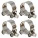 TEHAUX 4 Pcs Clamp Stainless Steel Duct Clamp Hose Clamp Ring Ear Clamp European Style Strong Hoop