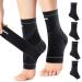 Ankle Brace for Sprained Ankle 1 Pair High Elasticity Ankle Support for Women Men Compression Socks for Plantar Fasciitis Relief Foot Sleeves for Achilles Tendonitis Pain Relief Black M Black Medium