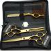 7.0 Inch Gold Hair Scissors Set - Hair Cutting & Thinning Scissors with Razor Combs | International Shipping - Buy Online on GoSupps.com