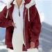 Shop Women's Oversized Plush Jacket - Lightweight Quilted Fleece Coat with Hood | Winter Collection in Multiple Colors - Buy Online on GoSupps.com
