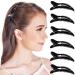 RC Roche 6 pieces crocodile hair clip duck beak hair clip for women slide -resistant wide teeth with sheet compartment clamps alligator small black 1 piece (6 Pack) black