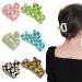 Tongcloud 6 pcs Checked Hair Clip Set - Large and Small Acrylic Claw Clips for Women Girls - Strong Hold, Black and White Grid Design - Buy Online on GoSupps.com
