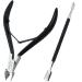 BOXGROVE BEAUTY Black Professional Stainless Steel Cuticle Cutter Trimmer Nail Nipper with Double Spring Perfect Nail Care Tool for Manicure & Pedicure at Home/Spa/Beauty Salon