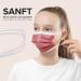 50 Small Red Disposable Face Masks | Made in Germany | CE Certified | Triple Layer Filtration | Elastic Earloops | Breathable | Type IIR - 99.78% Filtration - Buy Online on GoSupps.com