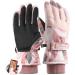 Lecylanker Women's Ski Gloves - Touchscreen Waterproof Snowboard Gloves - Stylish Pink Winter Sports Gloves - Buy Online on GoSupps.com