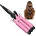 Hair Curling Iron Wand - Triple Pipe Hair Curler & Waver - Tourmaline Electric Styling Tool for All Hair Lengths (US Pink) - International Shipping Available - Buy Online on GoSupps.com