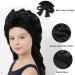 Kids Long Hair Bonnet for Sleeping - Double Layer Elastic Satin Girls Bonnet (Black) - Buy Online on GoSupps.com