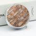 Round Pill Box Wall Texture Print | 3 Compartment Decorative Metal Pill Organizer | Portable Pocket Pill Case for Medicine - Buy Online on GoSupps.com
