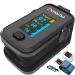 Fingertip Pulse oximeter fingertip with Plethysmograph and Perfusion Index Portable Blood Oxygen Saturation Monitor for Heart Rate and SpO2 Level O2 Monitor Finger for Oxygen Pulse Ox Oximetro