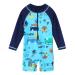 HUAANIUE Baby Boys Swimsuit Hat Short Sleeve One Piece Swimwear Zip Rash Guard Sun Protection Wetsuit Cap UPF 50+ 6M-4Y Swimming Hat Bathing Beachwear 1-2 Years 05 Car Swimwear