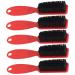 Beard Brush Nylon Bristles Beard Brush Multifunctional Ergonomic Handle for Cleaning Broken Hair (Red)
