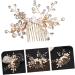FRCOLOR Pearl Comb Gold Headpiece Hair Combs for Wedding Bridal Headdress Prom Tiara Girl Hair Accessories Pearl Hair Clips Bride Wedding Hair Comb Bridal Headpieces for Wedding Alloy - Buy Online on GoSupps.com