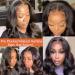 WENYU Brazilian Body Wave Lace Front Human Hair Wig - Pre Plucked with Baby Hair - 16 Inch 4x4 Closure - 9A Natural Black - for Black Women - Buy Online on GoSupps.com