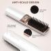 Portable Mini Hair Straightener Brush USB Rechargeable 5200MAH - Anti-Scald 2 in 1 Straightener Comb - White - for Women & Men - Buy Online on GoSupps.com