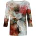 oelaio 3/4 Sleeve Tunic Tops for Women Summer Floral Marble Print Shirt Floral Vacation Shirt Blouses Elegant Casual Tops Multicolor#24 3X-Large - Buy Online on GoSupps.com