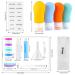 Silicone Travel Bottles Set - 100ml 17-Piece TSA Approved Leak-Proof Shampoo & Lotion Containers - BPA-Free Travel Accessories - Buy Online on GoSupps.com
