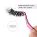 Miuffue Stainless Steel Eyelash Applicator Tool with Comb - Curved Tweezers for Strip Lashes in Pink (Upgraded) - Buy Online on GoSupps.com