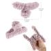Olldag 4 PACK Large Hair Claw Clips Faux Fur Plush Hair Catch Barrette Jaw Clamp for Women (4.7 inch) - Black, White, Purple, Khaki - Buy Online on GoSupps.com