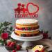 I Love You Cake Topper - Acrylic Cake Decoration for Valentine's Day, Marriage Proposal, Wedding Party - Mirror Red - Buy Online on GoSupps.com