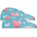 Pink Love Heart Blue Hair Towel 2 Pack - Super Absorbent Quick Dry Turbans for Women & Girls - Buy Online on GoSupps.com
