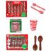 Candy Cane Spoon Bundle - 6 Peppermint Flavored Edible Peppermint Spoons, 5 Milk Chocolate Spoons and Candy Cane Cup - Individually Wrapped 10 Piece Set