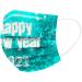 2021 Happy New Years Print Adult Disposable Christmas Facemask 3Ply Breathable Cloth Face_Masks 10PCS - Fits Men and Women Green-10pc - Buy Online on GoSupps.com