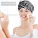 Stripe Pattern Shower Caps for Women - Waterproof & Reusable, Elastic Hem Turban Bath Caps - 4 Pieces, Ideal for Long Short Curly Hair - Buy Online on GoSupps.com