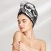 Skulls Roses Microfiber Hair Towel Wrap - Super Absorbent Quick Dry Hair Cap for Women with Long Curly & Thick Hair - Buy Online on GoSupps.com