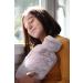 BetterDay Hot Water Bottle with Hood - 2L Natural Rubber Cover Soft & Fluffy Pink - British Standard 1970:2012 | Perfect for Warmth & Comfort International Shipping Available - Buy Online on GoSupps.com