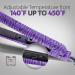 Royale 100% Ceramic Tourmaline Ionic Flat Iron - 2-in-1 Straightener & Curler | Anti-Static Anti-Frizz Technology | Purple Zebra Soft Touch - Perfect Hair in One Pass - Buy Online on GoSupps.com